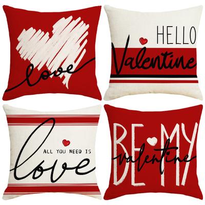 New Valentine's Day Pillow Case Couple Home Sofa Living Room Pillow Case Cushion
