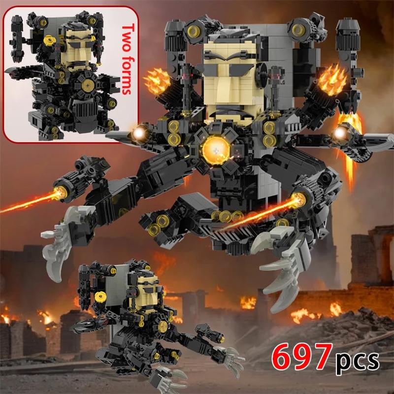 Moc Skibidi Toilet Builing Blocks Toy Titan Clock Man 2.0 Drill Man Titan TVMan Camerman Speakerman for Kids Boys Birthday Gifts
