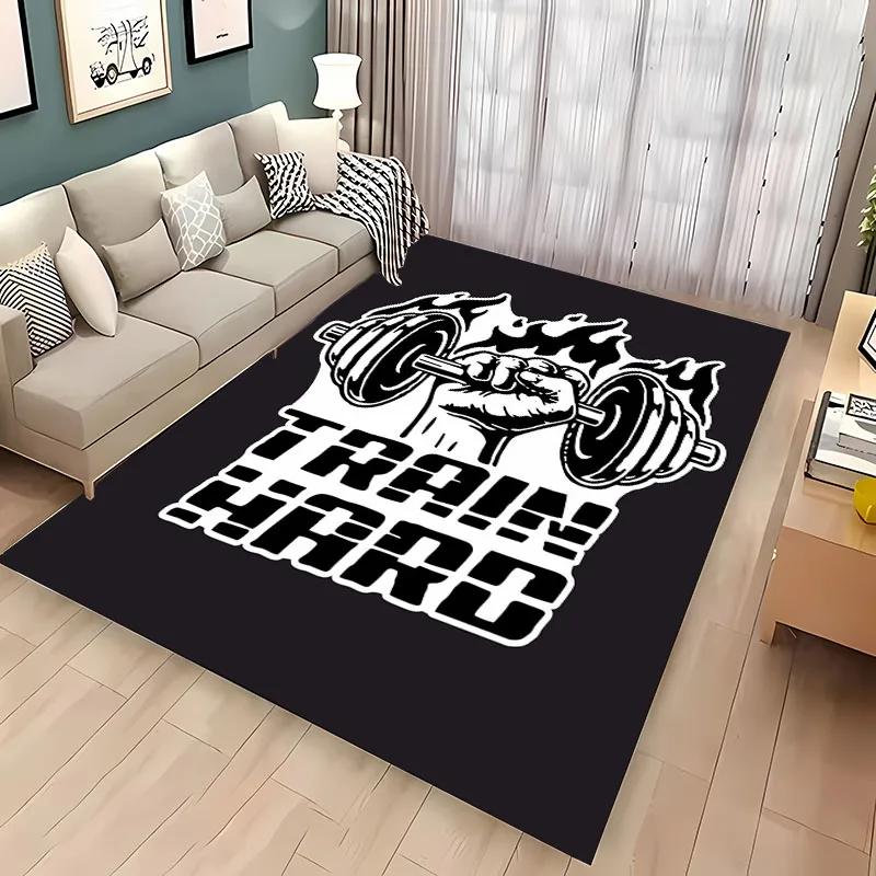 3D Printing GYM Theme Large Area Carpets for Home Living Room Children's Bedroom Sofa Doormat Kitchen Floor Rugs Anti-slipDecor