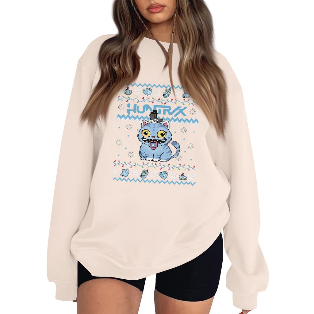Women's Fashion Long-Sleeve Pullover Sweatshirt With Fun Movie-Themed Print