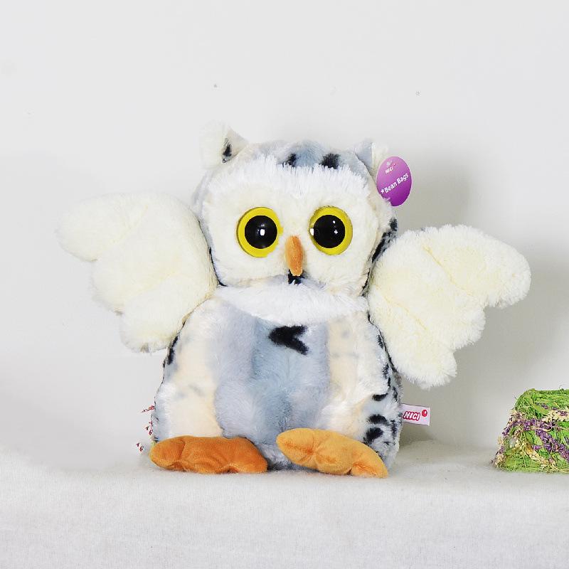 

Очаровательная плюшевая кукла совы из мультфильма, украшение для витрины 20cm Plush Wings with Suction Cup 98g серый