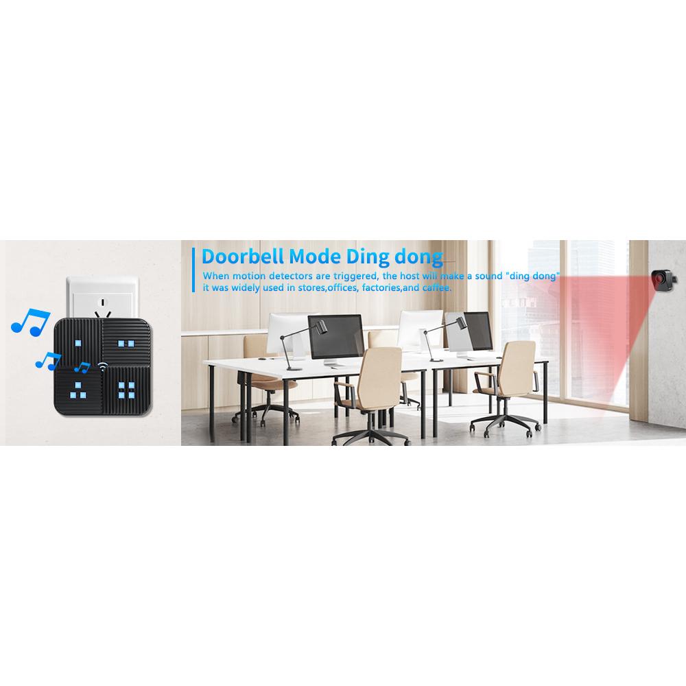 Wireless Driveway Alarm 800M Long Range PIR Motion Sensor Detector Indoor Garage Welcome Burglar Alarm Secure System