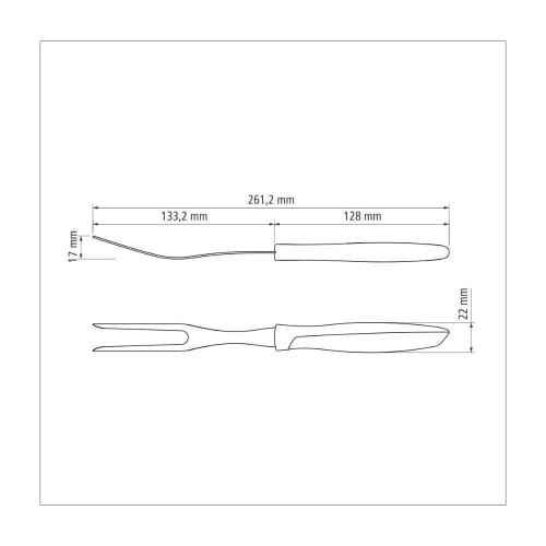 Tramontina Plenas Lightweight Design Carving Fork, 26cm, Lightweight and Durable, All-Purpose Series, Black, Dishwasher Safe, Ultra Lightweight, Made