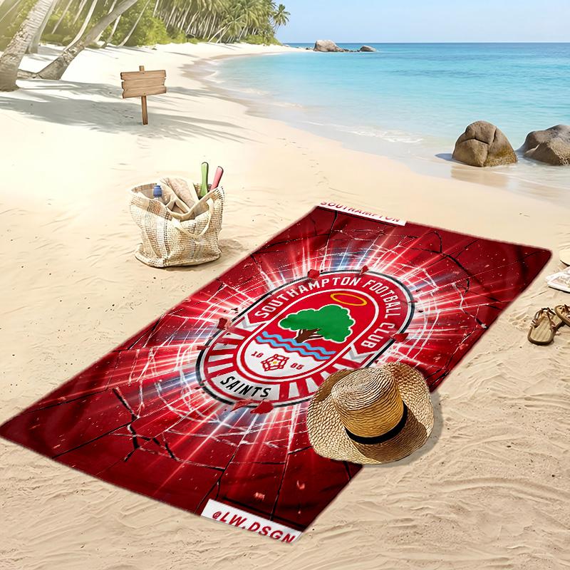Southampton Football Print Beach Towel, Large Soft Quick Dry Towel for Beach Camping Swimming