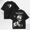 High Street Streetwear Horror Action Adventure Game The Outlast Trials Graphic Print Tshirt Oversized Vintage Washed Cotton Top