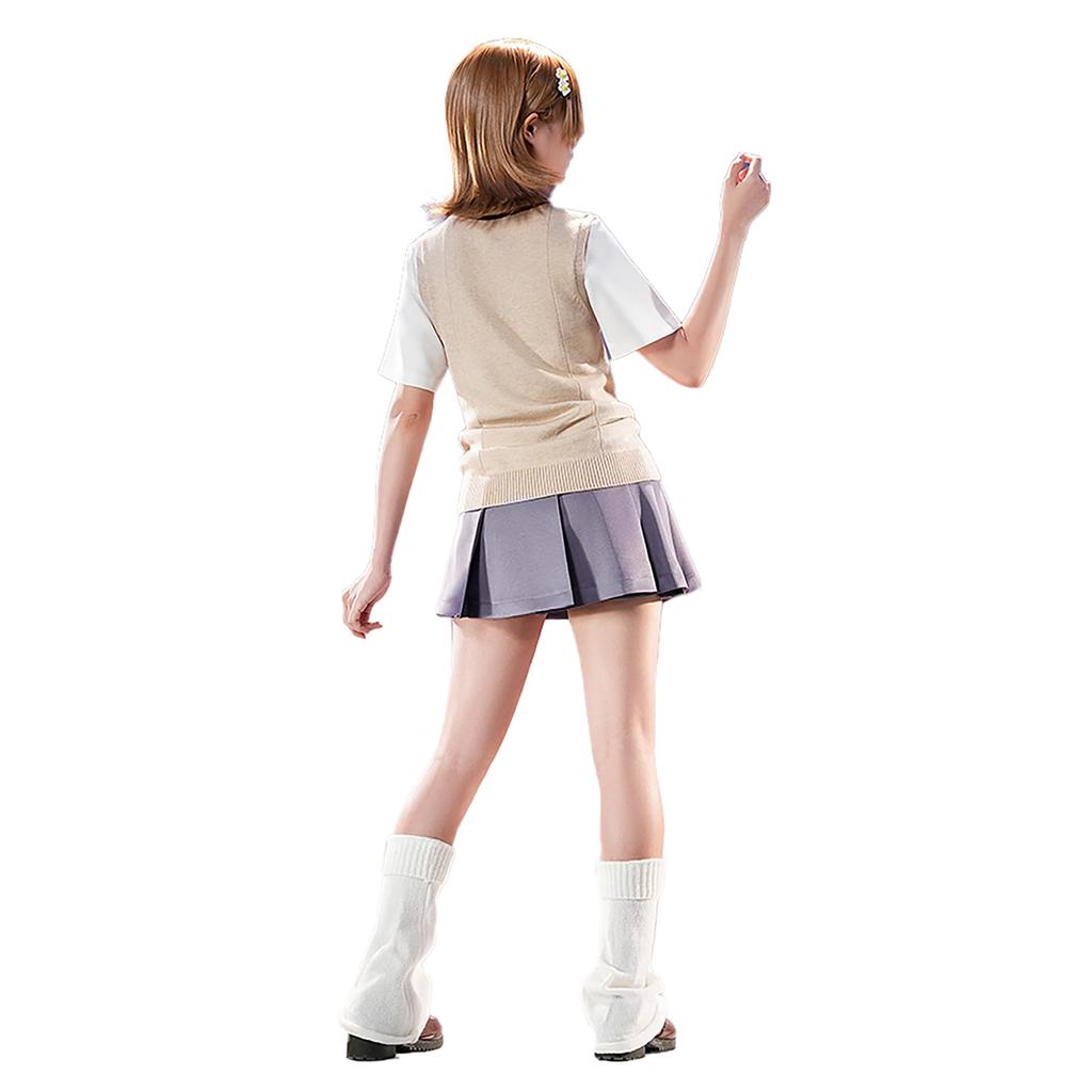 Elf Forest Misaka Mikoto Cosplay Costume, School Uniform, Complete Set, Cosplay Costume (M)