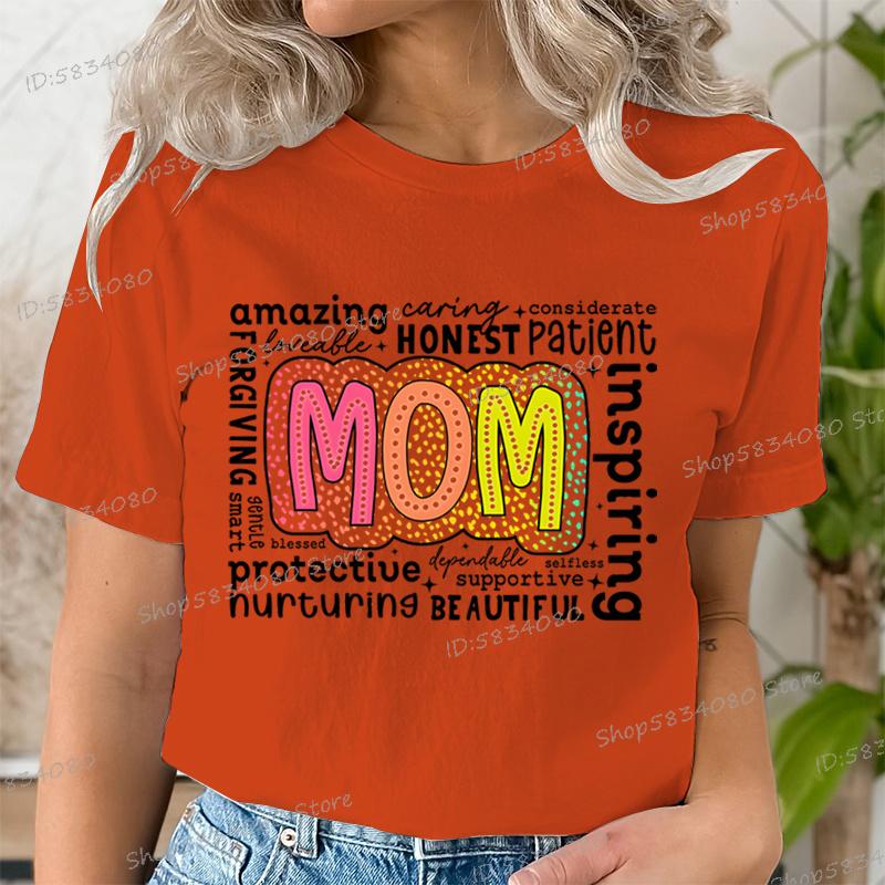 Retro Mutter Mode Lässige Oberteile Geschenk für Mama Lustige T-Shirts Muttertag Klassische Oberteile Mom Life Aufgedrucktes T-Shirt Damenbekleidung