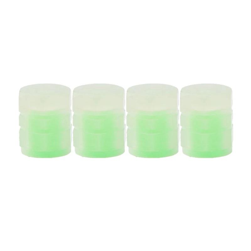 

4-20 шт. светящиеся колпачки клапанов флуоресцентные светящиеся ночью декоративные автомобильные мотоциклетные велосипедные ступицы клапанов для укладки автомобильных аксессуаров 4pcs зелёный