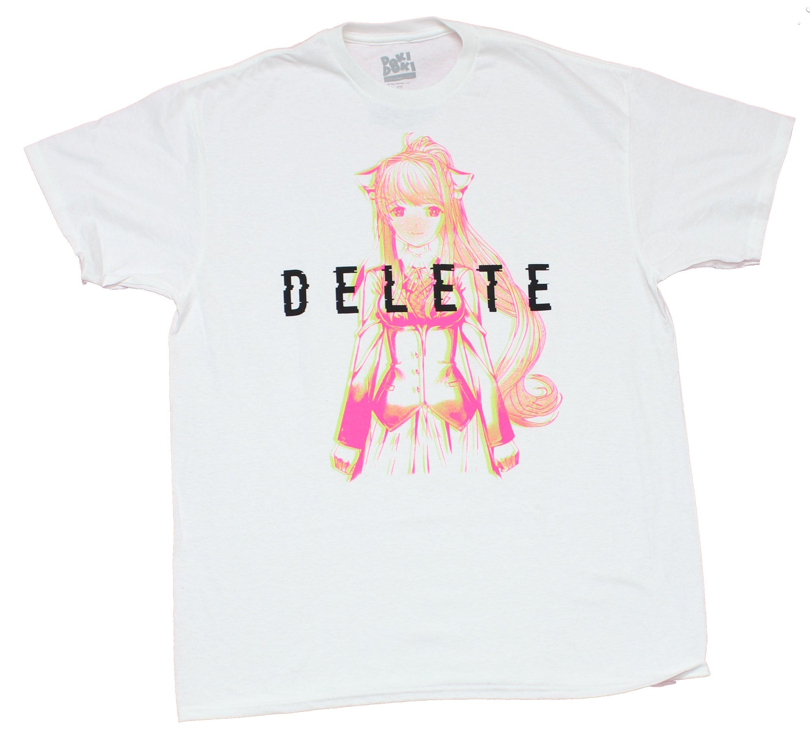 Doki Doki Literature Club Mens T-Shirt - Delete Monika Image S