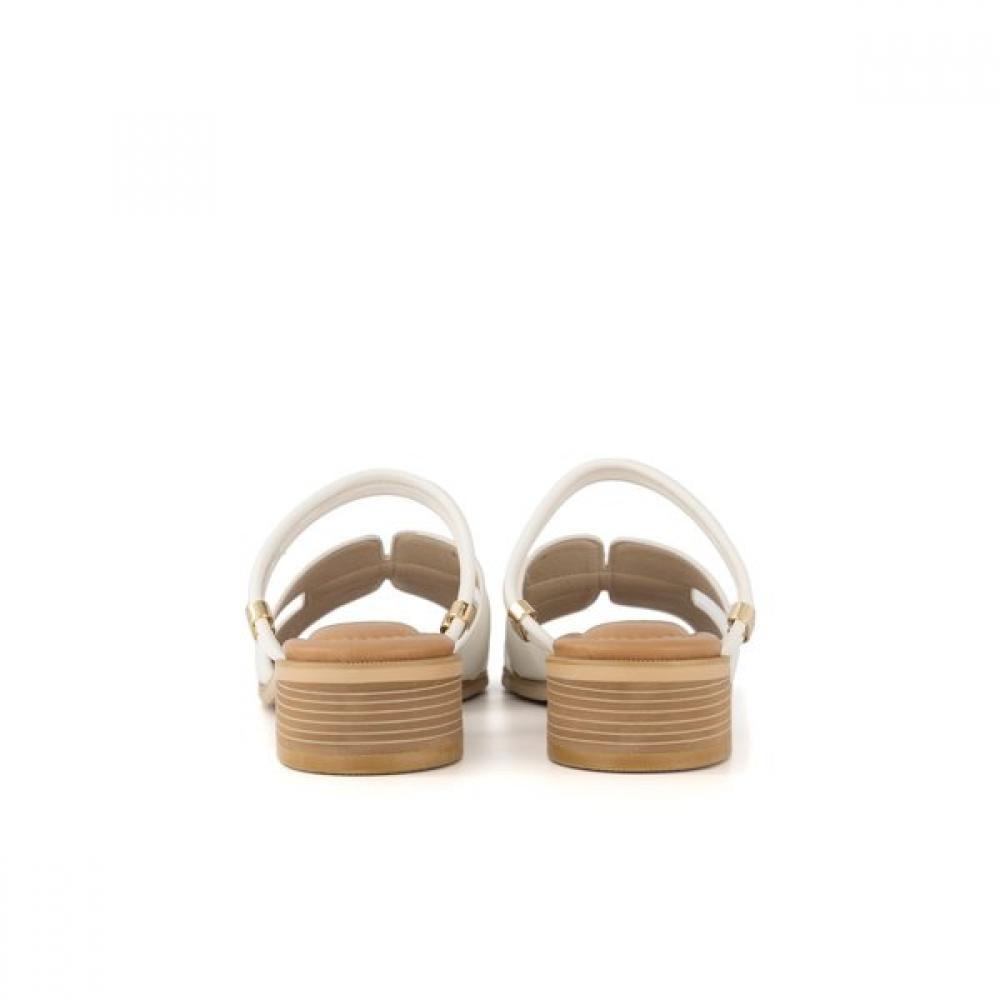 Daks Women S SandalS 3.5cm Semi caSual Two Way Dld302 Cream White