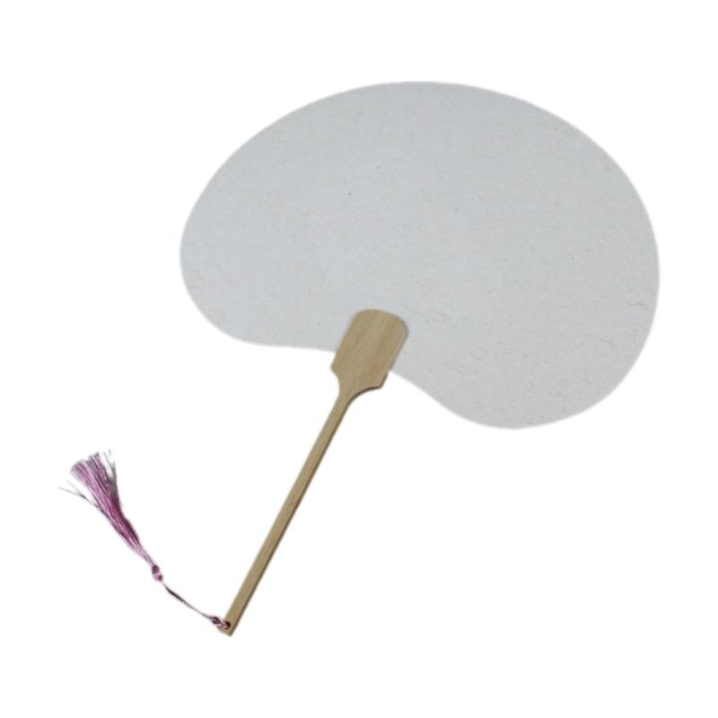 Blank Rice Paper Fan Round Fan Paper Hand Fan Wedding Fan Decorative Painting Fan Blank Fan Kids