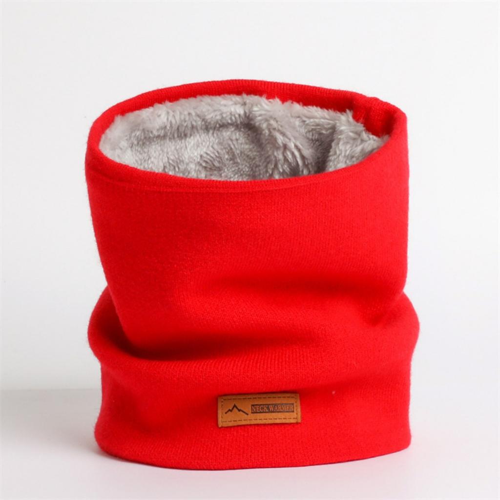 Solid Color, Knitted Scarf, Men's and Women's, Autumn and Winter, Pullover, Neck Protector, Thickened, Warm Neck Cover, Scarf, Outdoor