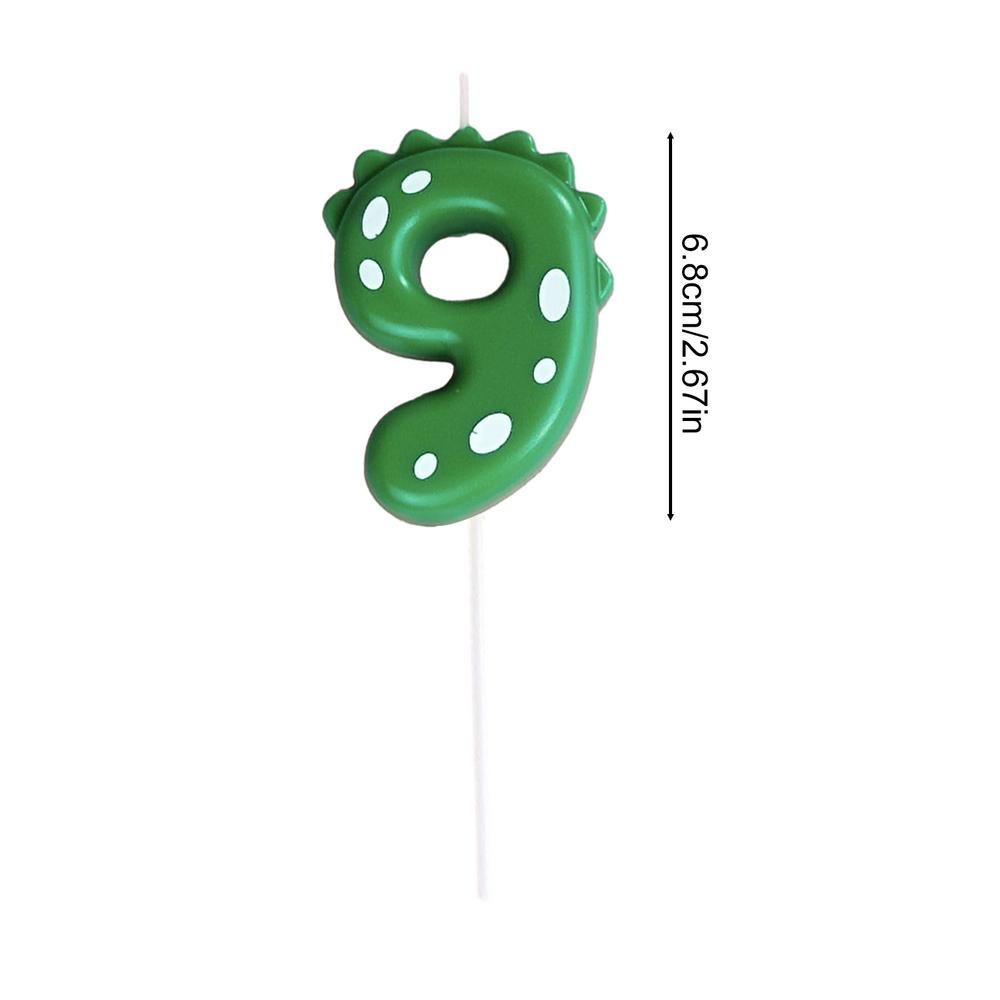 Baby Dinosaur Digital Birthday Candle Smokeless 0-9 Year Old Cute Candy Color Digital Candle Wholesale