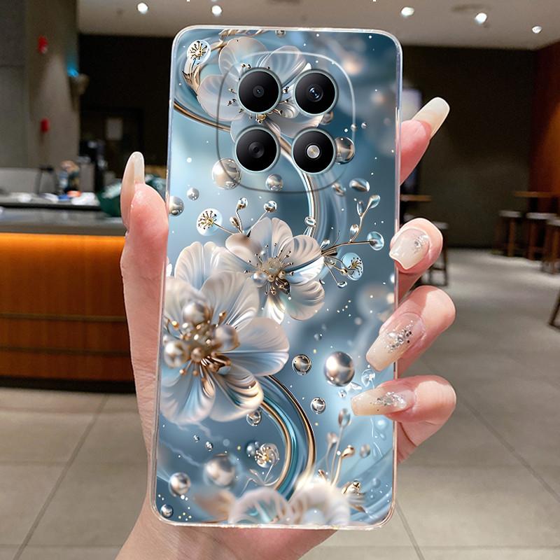 For Xiaomi Poco M8 Pro Casing Clear Luxury Fashion Butterfly Flowers Soft Silicone TPU Case For PocoM8 PocoM8Pro 5G Shell Cover