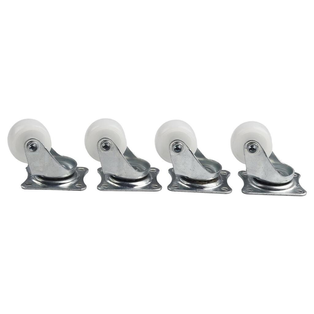 Parts Swivel Casters Warehouses Wheel White Silver 250G Mount Ball With Rubber Bearing Wheels Material Handling
