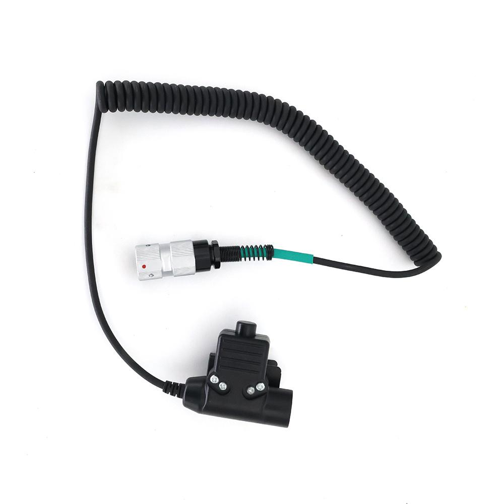 1Pc 90cm 6Pin U94 Headset Connector Adapter PTT For PRC152/PRC148