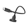 Type-C Male To Female Charging Extension Cable with Ears, Screw Holes, and USB Drive Compatibility