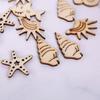 50 Pieces/Set Ocean Animals Shape Wood Slices Rustic Natural Wood Cutouts Kit