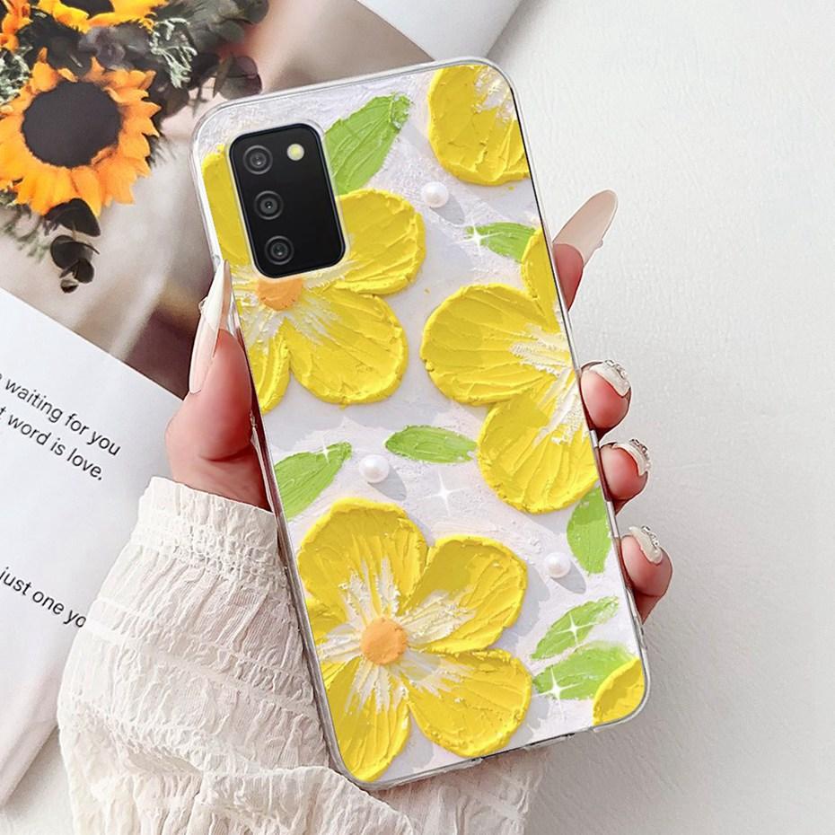 Cute Painting Phone Case For Samsung Galaxy A03s Soft Silicone TPU Back Covers For Samsung A03S SM-A037F A037G Cases Bumpers