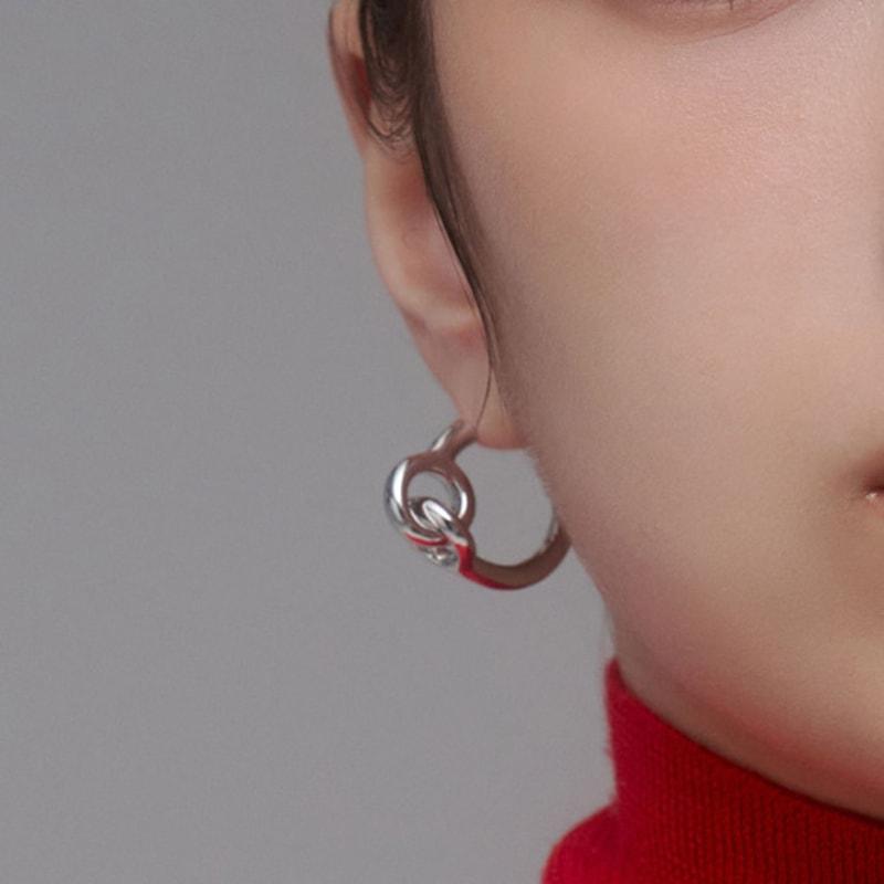 

viollina Double Link Hoops_Silver silver