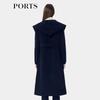 Ports Women's 2023 Autumn/Winter 100% Wool Lapel Overcoat