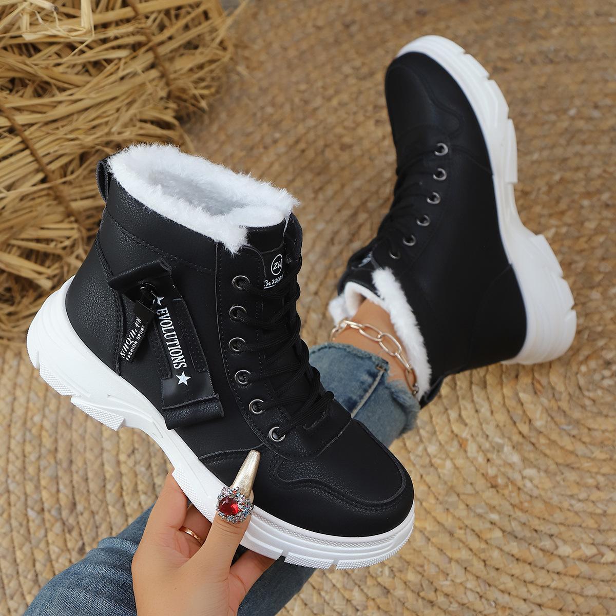 Snow boots new winter velvet thickened Martin boots short boots student warm sports cotton shoes 35