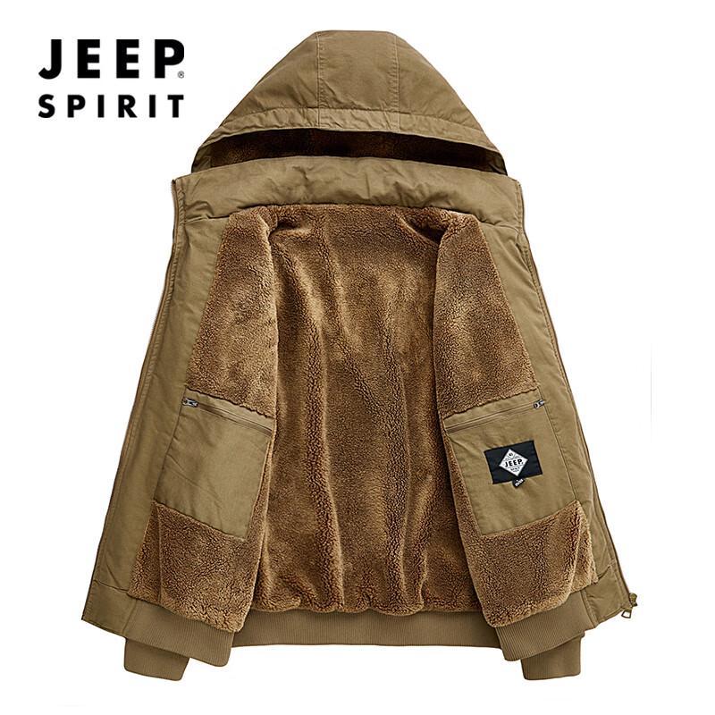 JEEP SPIRIT Men's Washed Padded Cotton Jacket