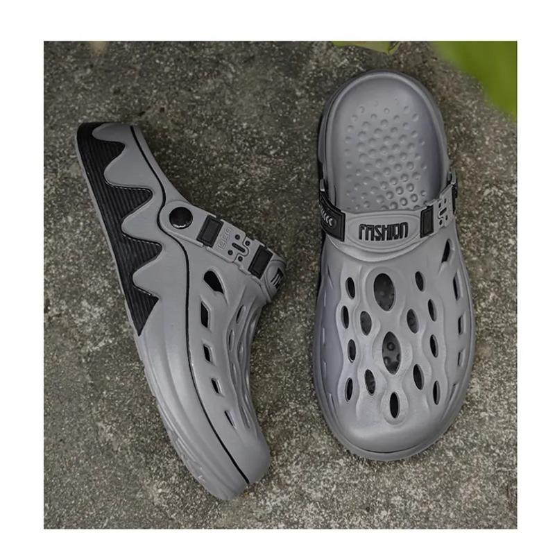Men's Dual-purpose Thick-soled Clogs Non-slip Breathable Beach Slippers Adjustable Garden Shoes