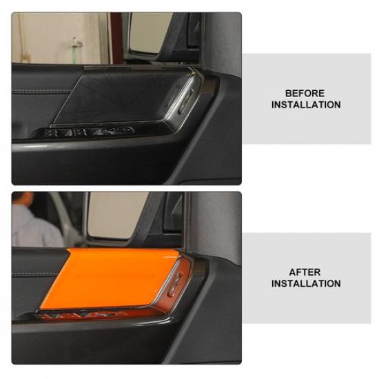 Inner Front Door Panel Handles Cover Trim For Ford F150 + Orange Accessories