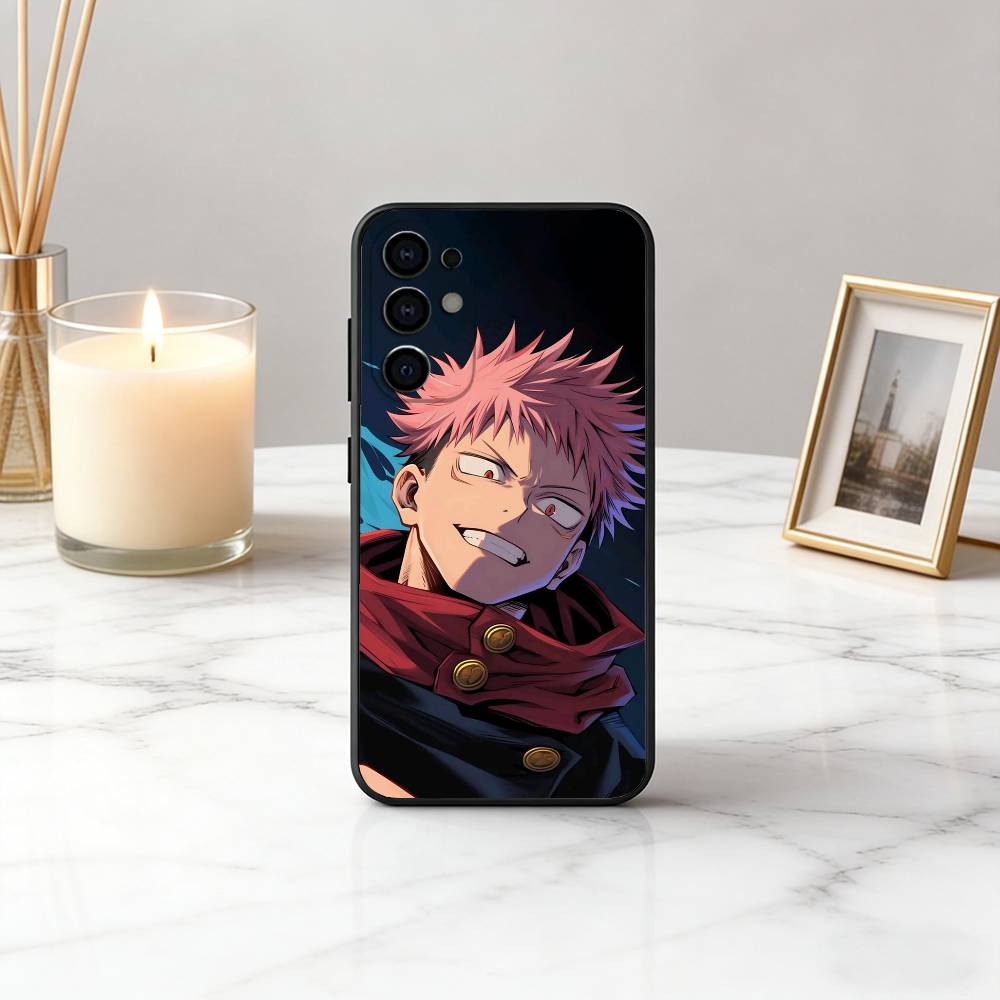 Jujut-su Y-Yuji I-Itadori-YI K-Kaisen Phone Case Black Silicone Soft For Samsung S25,S24,S21,S22,S23,S30,Ultra,S20,Plus,Fe,Lite