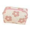 Girls Quilted Cosmetic Bag Makeup Floral Soft Pencil Brush Organizer Case Zippered Cosmetic Pouch for Women