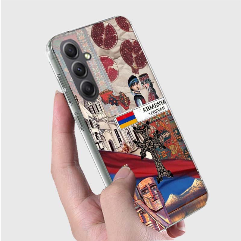 Armenia Flag Passport ART Phone Case for Samsung A16 A26 A36 A56 A17 A37 A57 A07 A06 A02S A03 A04S A05S Galaxy Note 20 10 A50S A