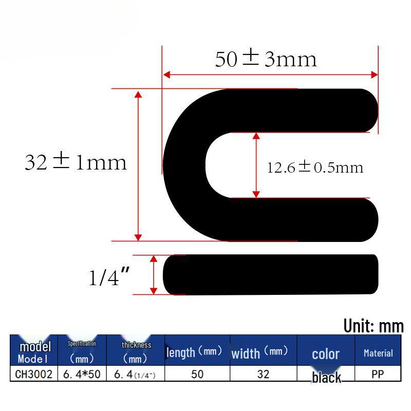 U-Shaped Plastic Flat Washer for Door and Window Installation - Horseshoe Home Decoration Tool, Australia
