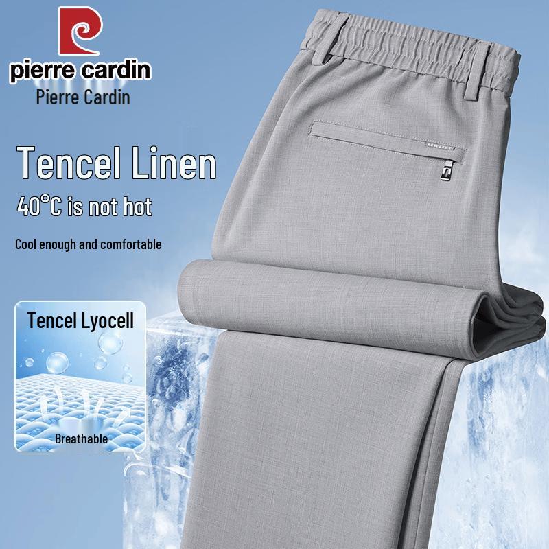 Pierre Cardin Men s Summer Ultra-thin Elastic Casual Pants 4XL