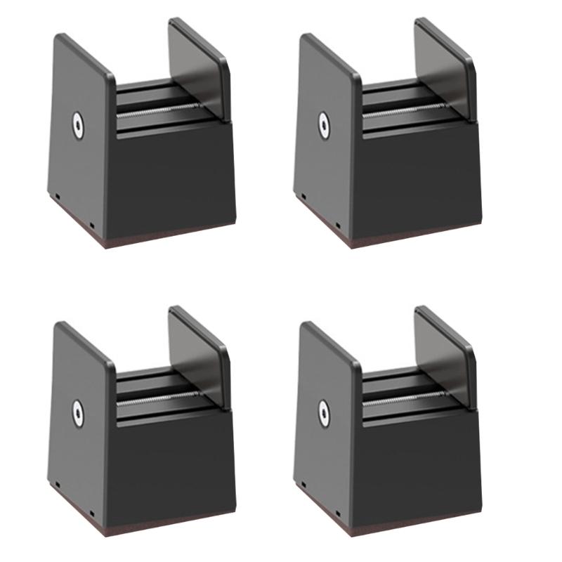 Set of 4 Sturdy Plastic Bed Risers 2Inch Thick Leg Extenders Accessory for Desk Chair Sofa Storage Solution Use