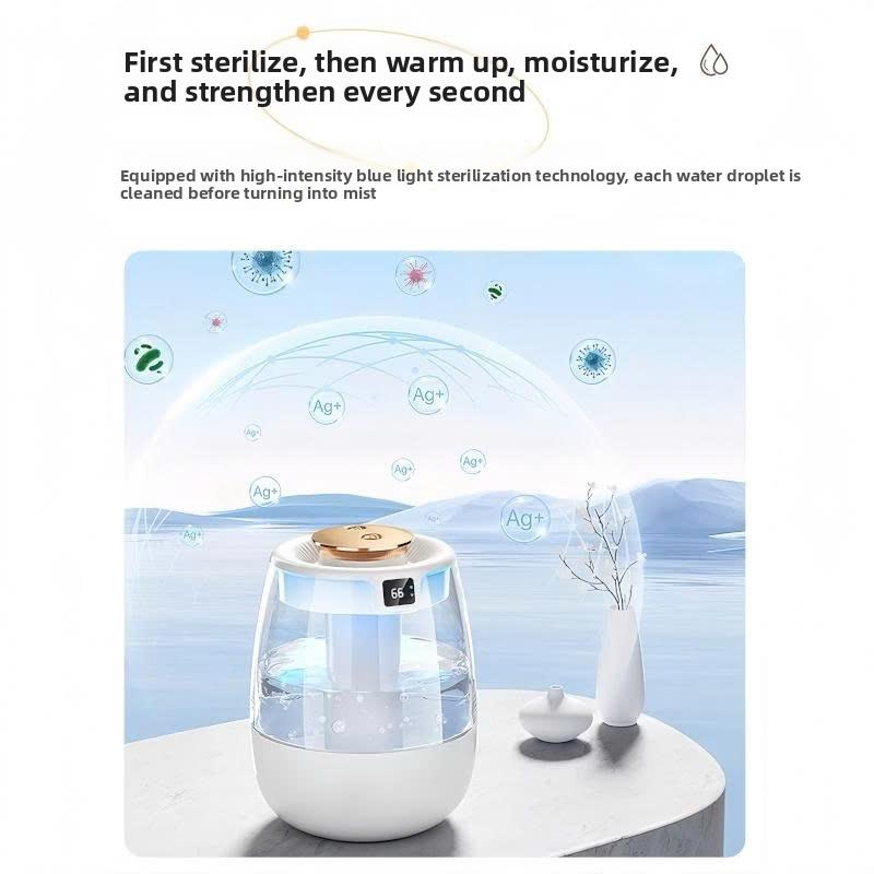 Desktop Tabletop Humidifier Ultra Silent Operation Dual Nozzles Air Diffuser for Bedroom Nursery Living Room