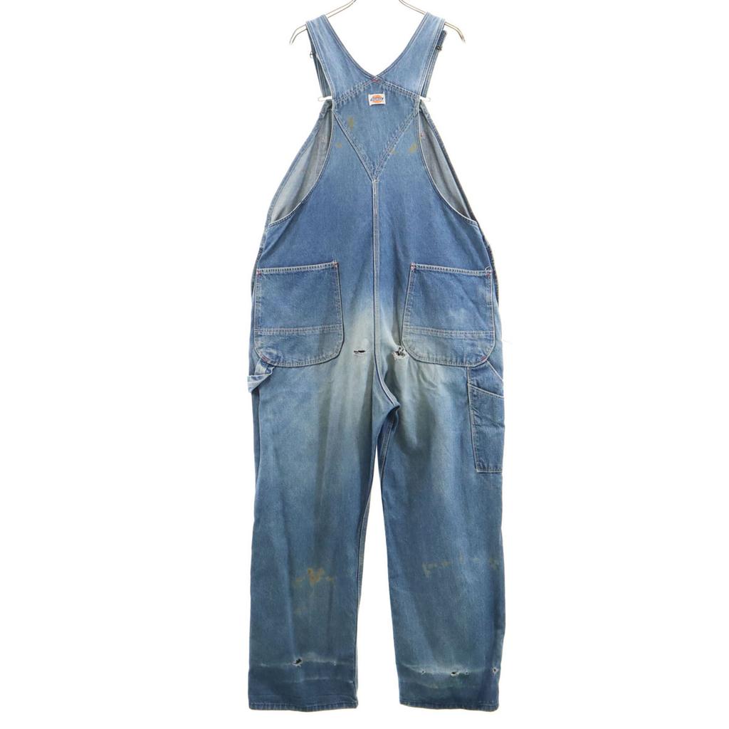 Dickies 80er Vintage Denim Latzhose W42 Washed Blue Painter Herren Gebraucht