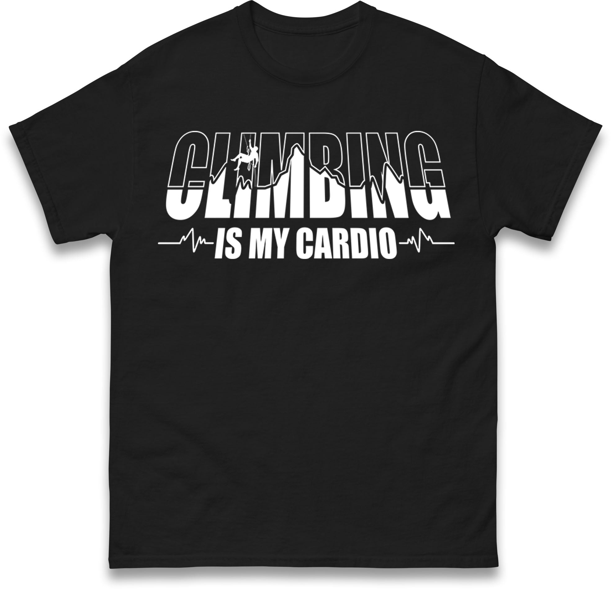 Climbing Is My Cardio Climbing Mens T Shirt Womens Tops Tees 3XL