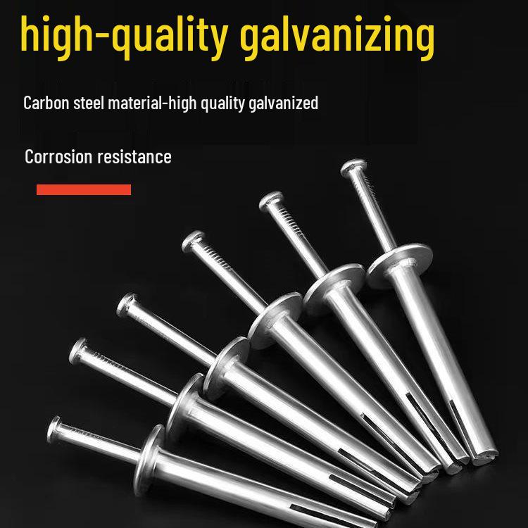Американский быстрозабивной анкерный болт с распорной гильзой для защиты от кражи Iron Galvanized 6*40 [10 pcs] + 6mm Drill