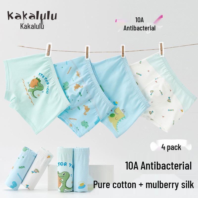 Silke Antibakteriell Gutter Ren Bomull Boksershorts for Barn