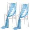 Chiffon Chair Sash Wedding Party Supplies Wedding Aisle Decorations Party Banquet Event Baby Shower Chair Decor Party Decoration
