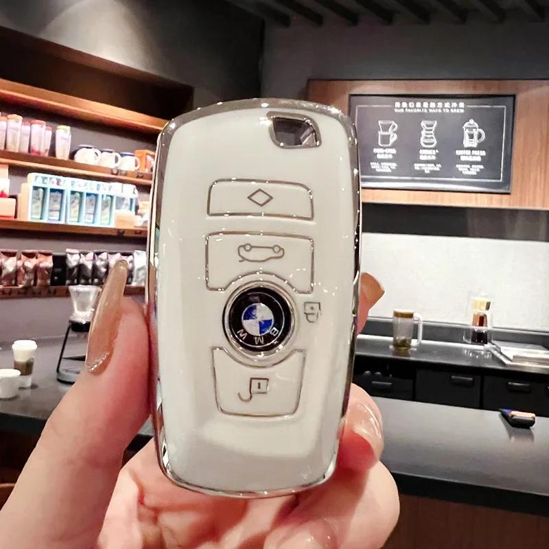 מחזיק מפתחות מחזיק מפתחות TPU לרכב כיסוי נרתיק מחזיק מפתחות מחזיק מפתחות עבור BMW Series 5 F30 F10 F18 X3 X4 F06 F02 M3 M5 מחזיק מפתחות