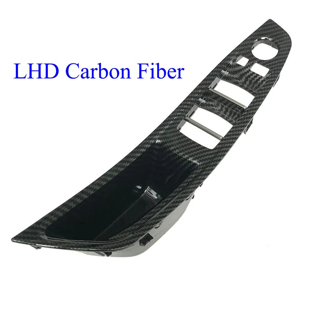 

Window Lift Door Handle Switch Cover Armrest Door Pull Handle Panel Replacement for BMW 5 Series F10 F11 520 523 525 528 530 LHD Carbon Fiber