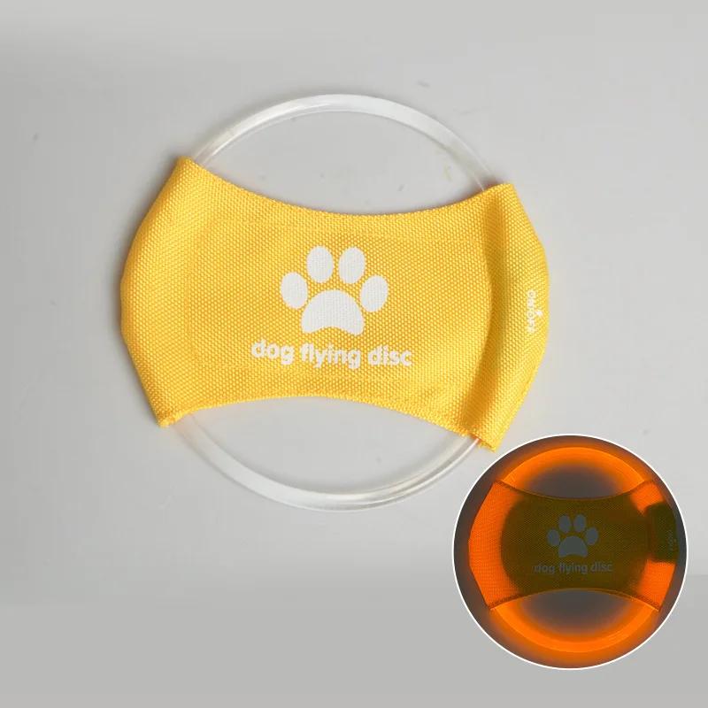 LED Illuminated Dog Activity Circle Charging Pet Toy Bite Proof Material Interactive Play Tool for Backyard Night Game