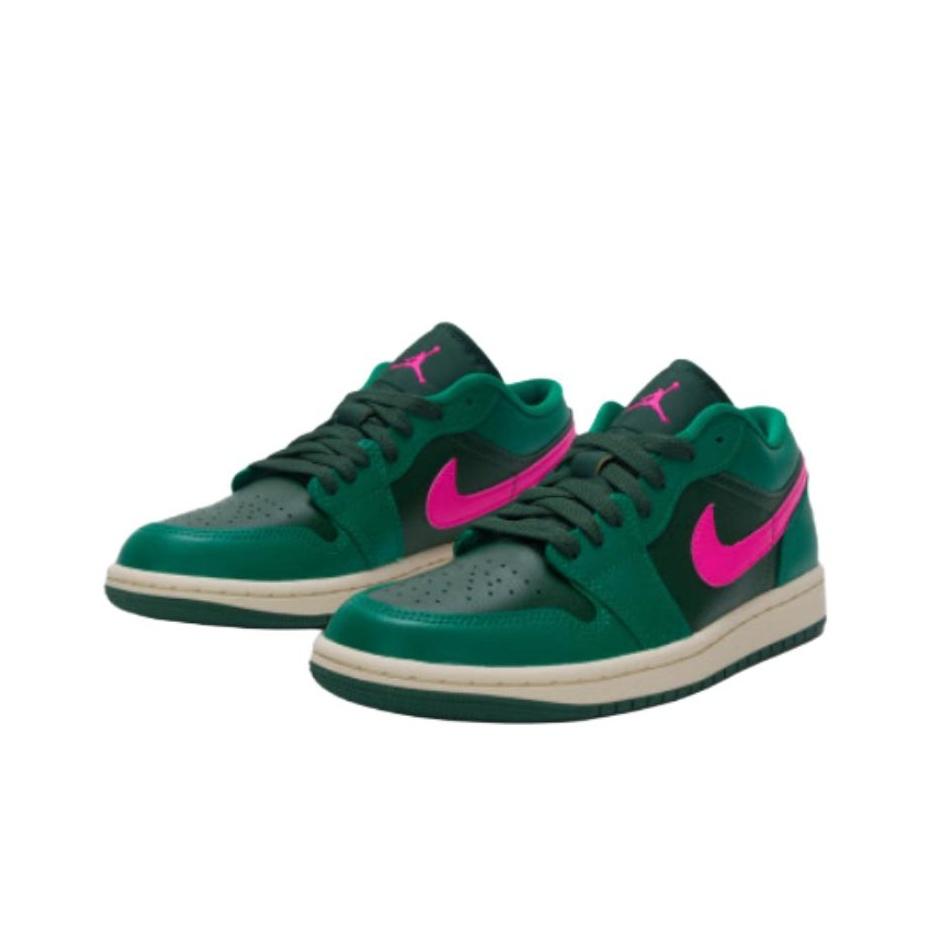 Air Jordan 1 Low Malachite Pink Blast Women Sneakers Green Coconut-Milk Fir DC0774300