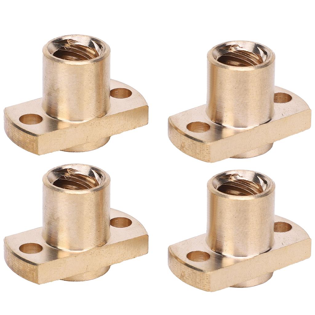 4 buc. piuliță trapezoidală T8, alamă H, elemente de fixare, accesorii pentru imprimantă 3D, 8 mm