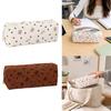 Bow & Heart Print Pencil Case Large Capacity Stationery Bag Simple Pen Bag  Students