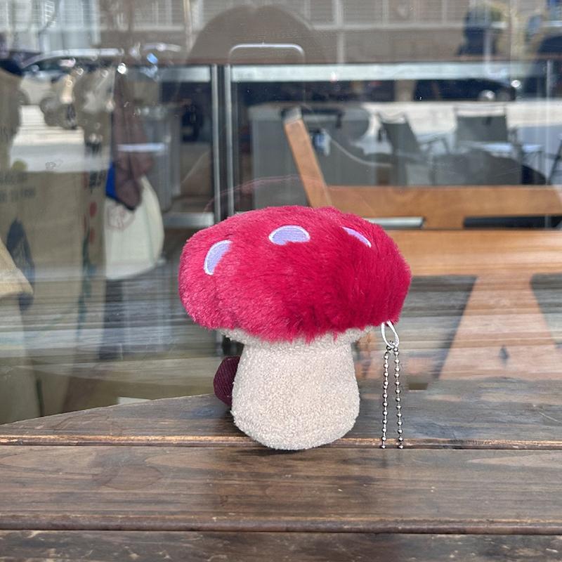 

Красные грибы Плюшевая игрушка Брелок Мультяшный овощ Мягкая набивная кукла Подвеска Кольцо для ключей автомобиля Декор для сумки/рюкзака Подарок для ребенка