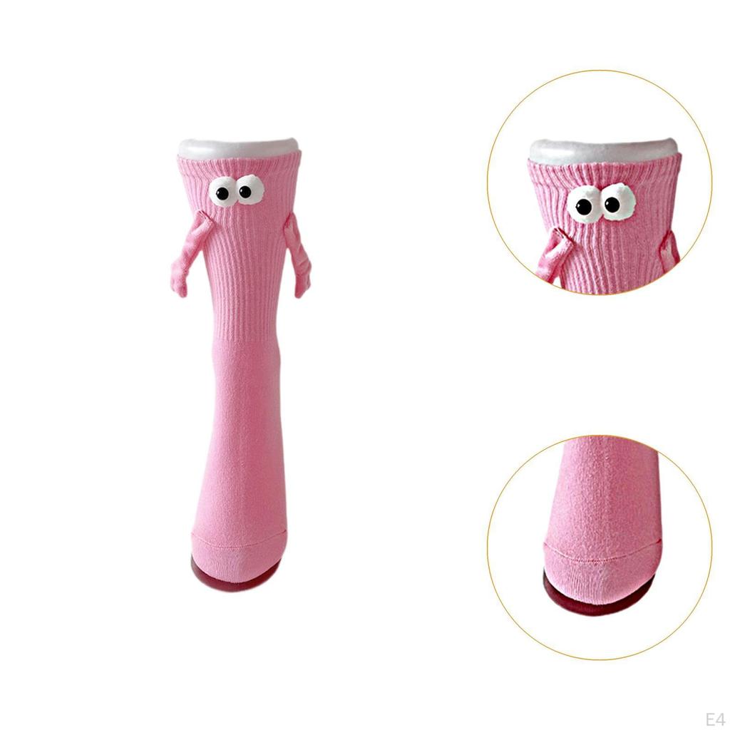 Couples Socks Hand Holding Casual Long Stockings Stackable Mid Tube Thread Funny