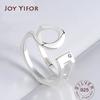 Trendy Bijoux Women BFCLUB Silver Color Ring Jewelry for Double"X" Cross Statement Ring Bague Anillos Silver Fine Jewelry